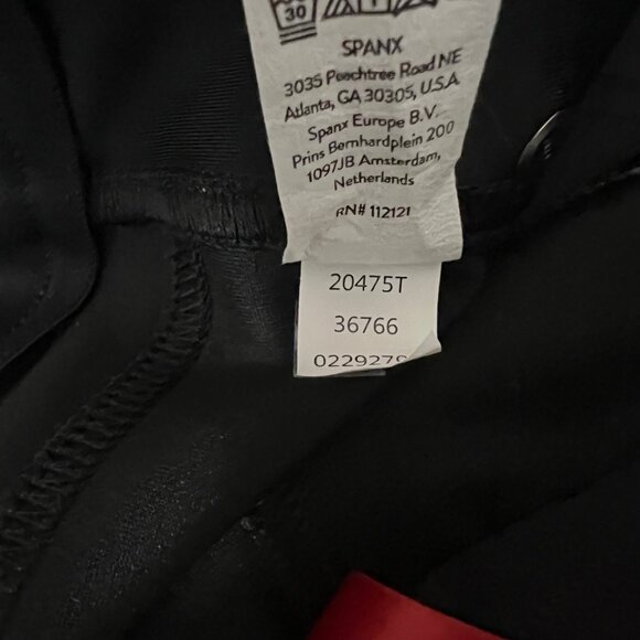 SPANX Leather-Like Ankle Skinny Pant Luxe Black Size XL Tall - Picture 10 of 10